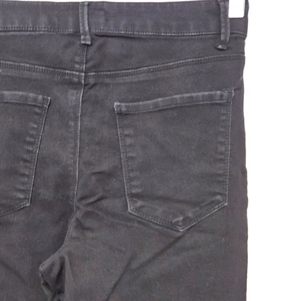 Forever 21 High Waist Skinny Jeans size 29 x 27 Ankle Crop Black Stretch